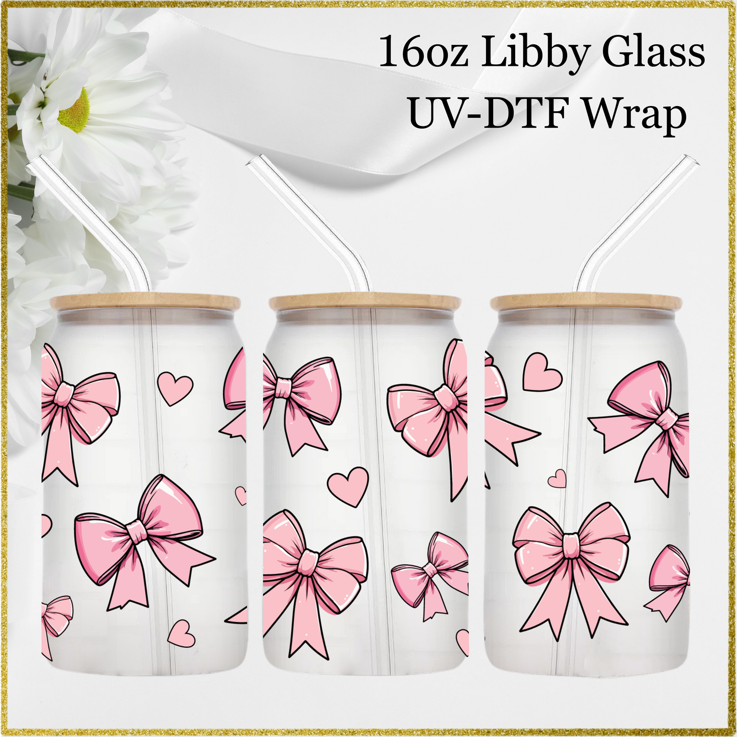 16oz UV-DTF Wrap - Bow