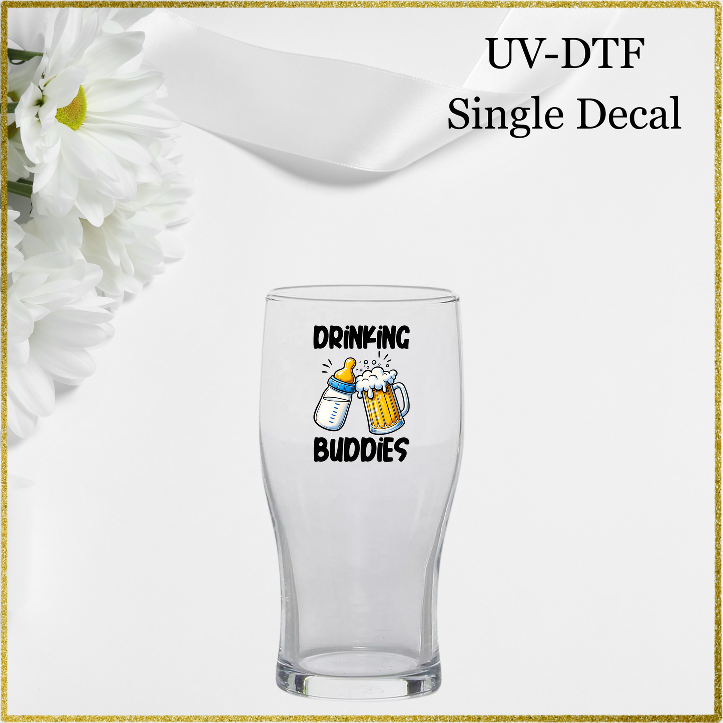 UV-DTF Single Decal - Drinking Buddies