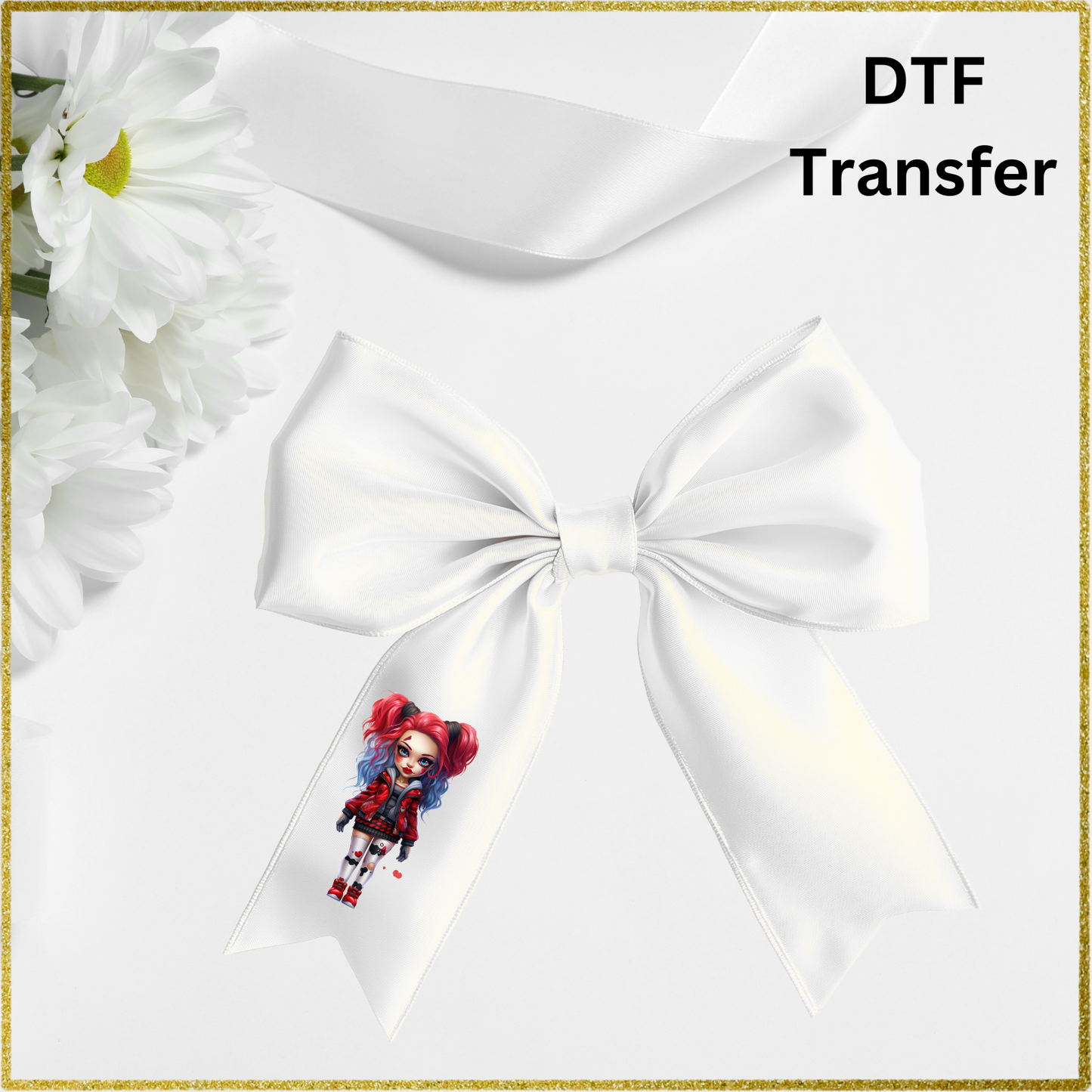 DTF for 4inch bows (Pack of 10) - Cheerleader
