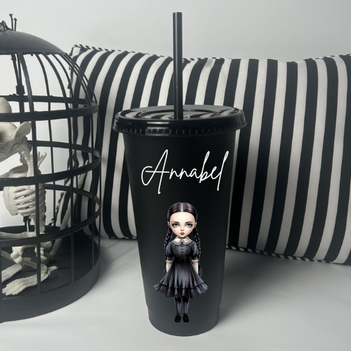 UV-DTF Single Decal : Girl with black dress