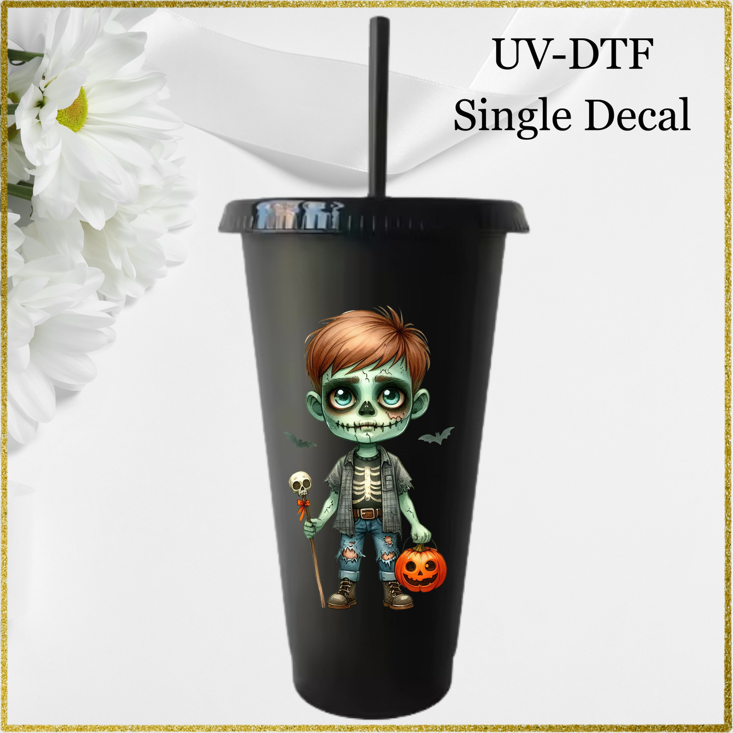 UV-DTF Single Decal - Green Skeleton