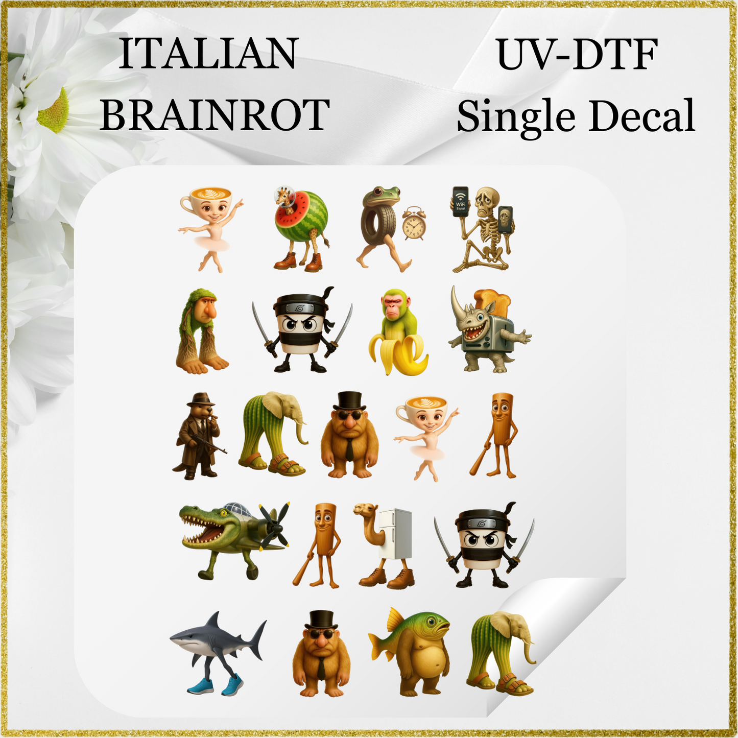 UV-DTF Brainrot Element Sheet (20 5cm decals) !!