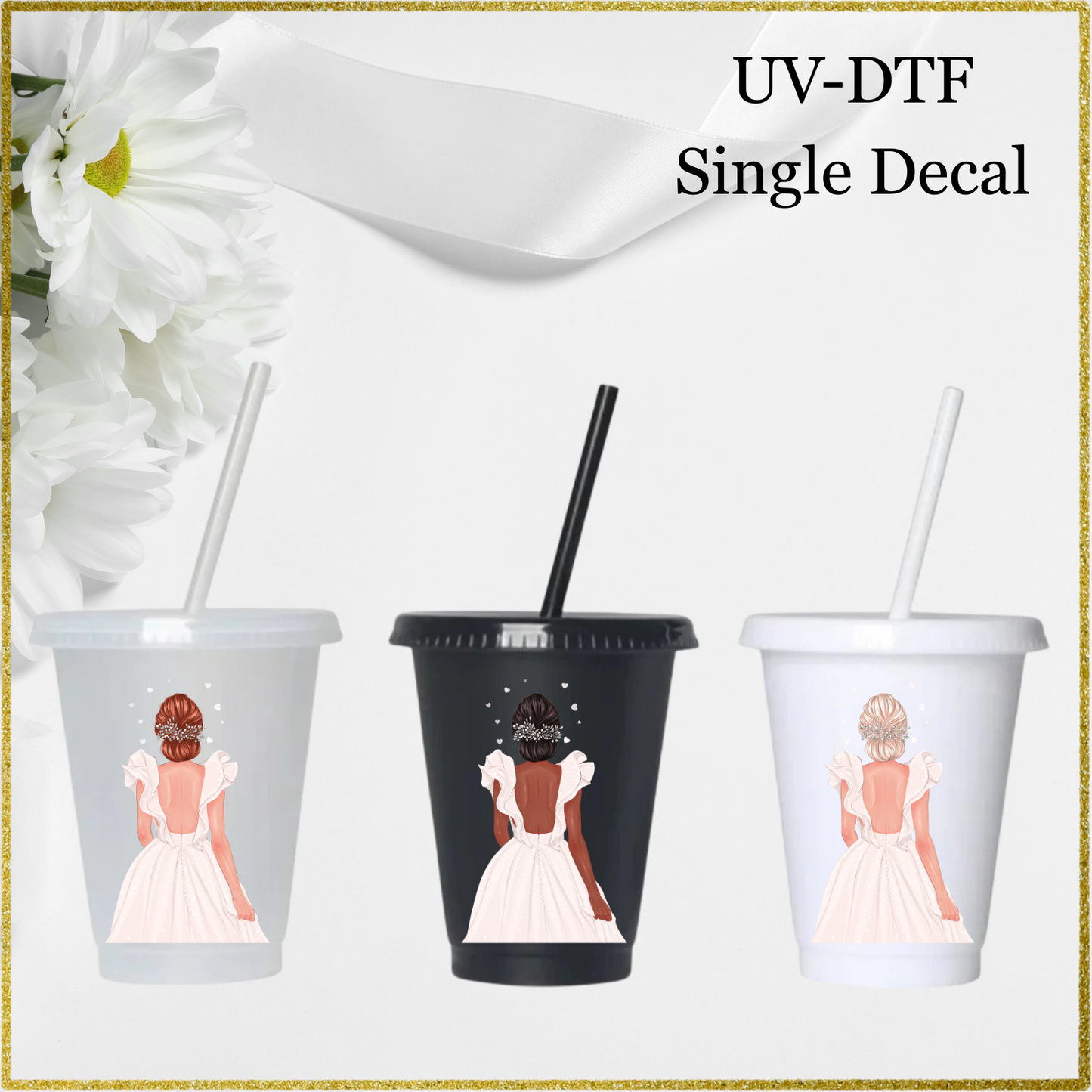 UV-DTF Single Decal - Bride