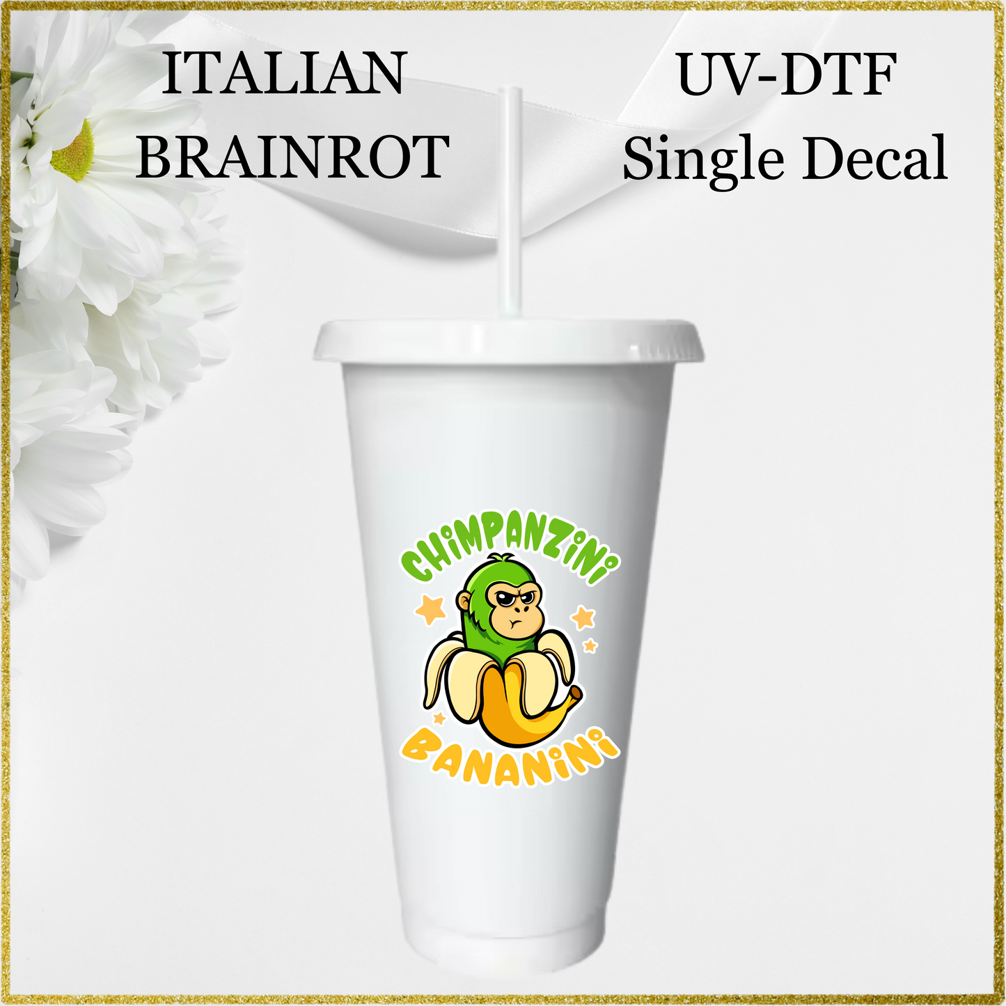 UV-DTF Single Decal - Chimpanzini Bananini