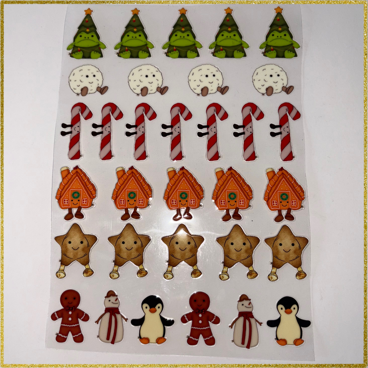 UV-DTF Jelly Teddy Christmas A4 Sheet