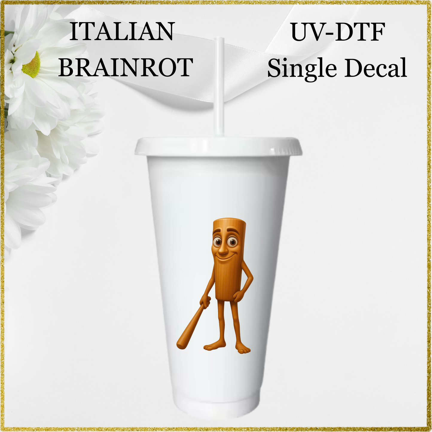 UV-DTF Single Decal - Tree with bat