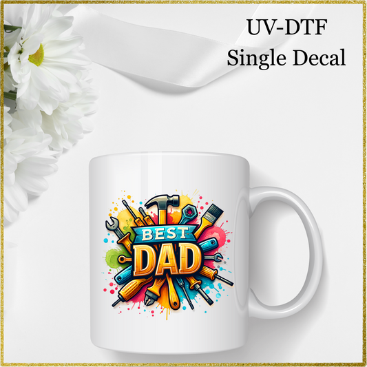 UV-DTF Single Decal - Best Dad