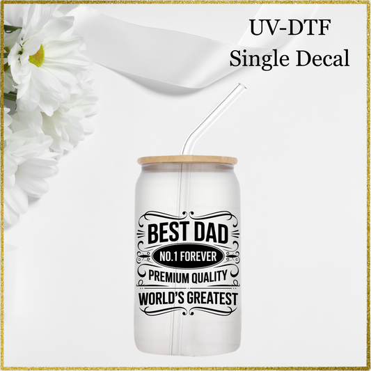 UV-DTF Single Decal - Best Dad