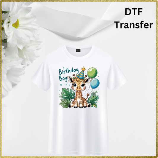 DTF Transfer - Giraffe Birthday Boy