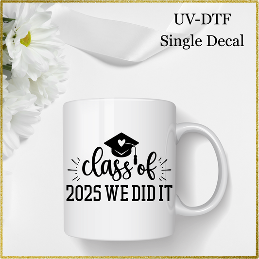 UV-DTF Single Decal - Class of 2025
