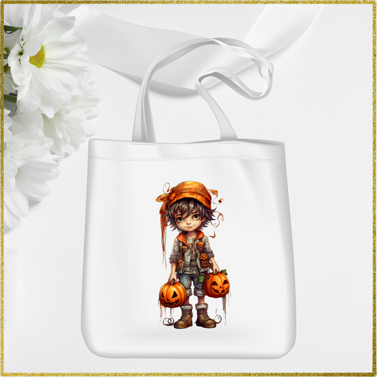 DTF- Boy holding pumpkins