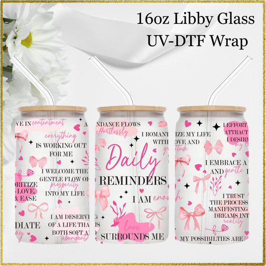 16oz UV-DTF Wrap - Daily Reminders