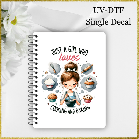 UV-DTF Single Decal - Girl who loves cooking