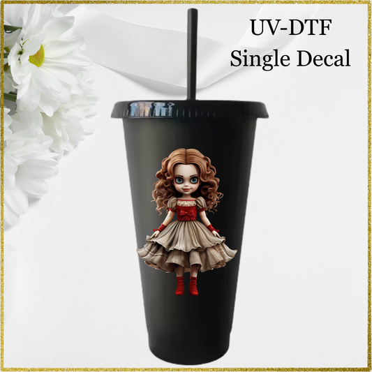 UV-DTF Single Decal - Halloween Doll