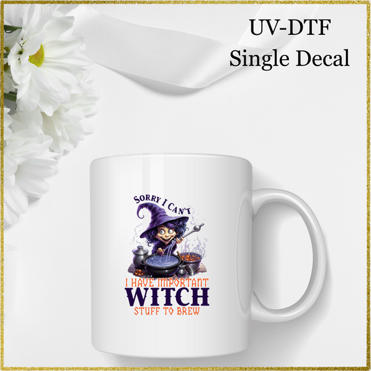 UV-DTF Single Decal - Witch Stuff To Brew