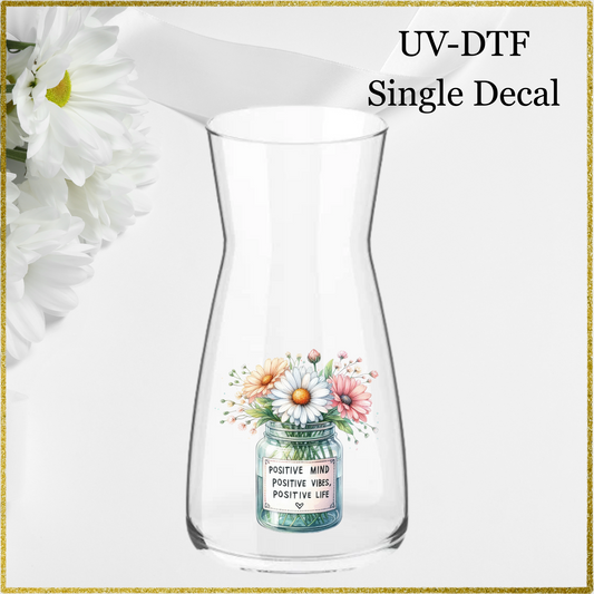 UV-DTF Single Decal - Flower Design