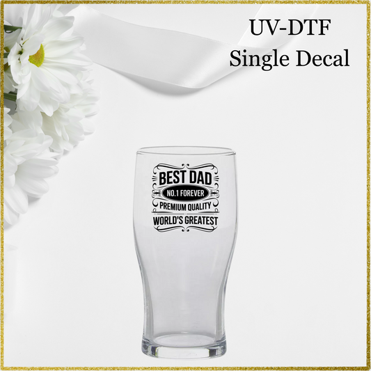 UV-DTF Single Decal - Best Dad