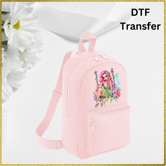 DTF Transfer - Fairy with pink hair