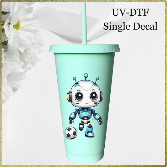UV-DTF Single Decal - Boy Robot Football