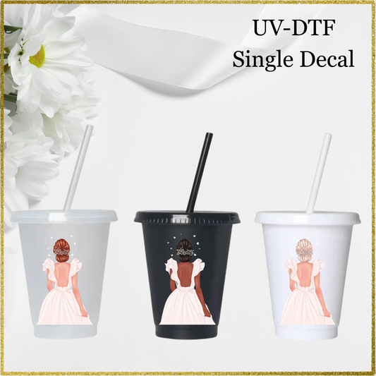 UV-DTF Single Decal - Bride
