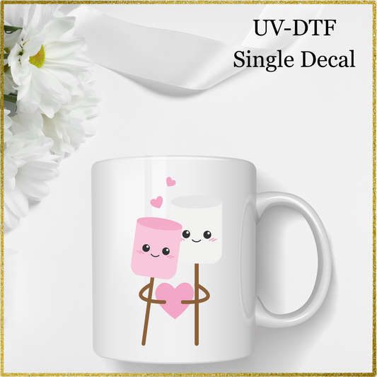 UV-DTF Single Decal - Cute Marshmellows