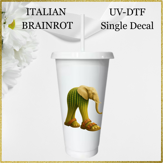 UV-DTF Single Decal - Cactus Elephant