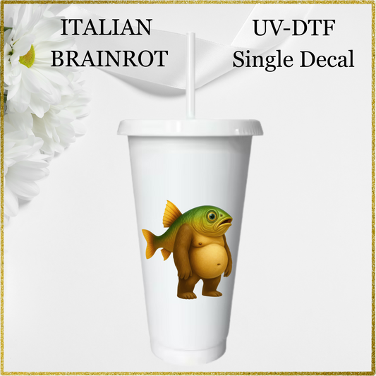 UV-DTF Single Decal - Fish Brainrot