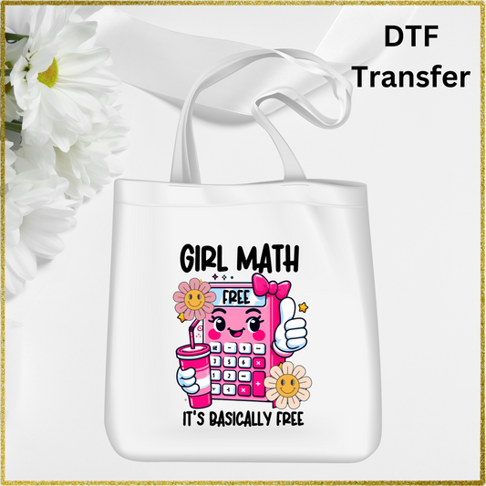 DTF Transfer - Girl Math