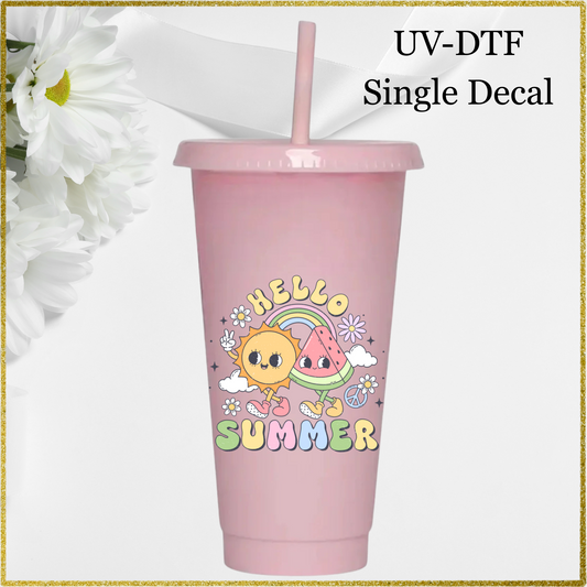 UV-DTF Single Decal - Hello Summer