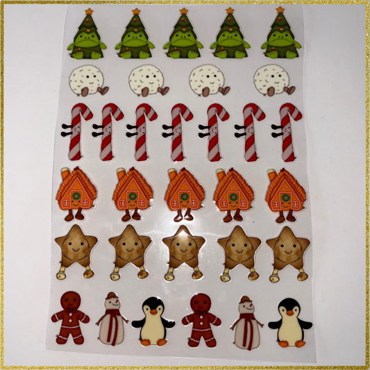 UV-DTF Jelly Teddy Christmas A4 Sheet