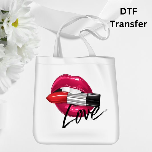 DTF Transfer - Lips Love Design 2