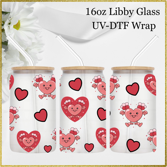 16oz UV-DTF Wrap - Love Heart