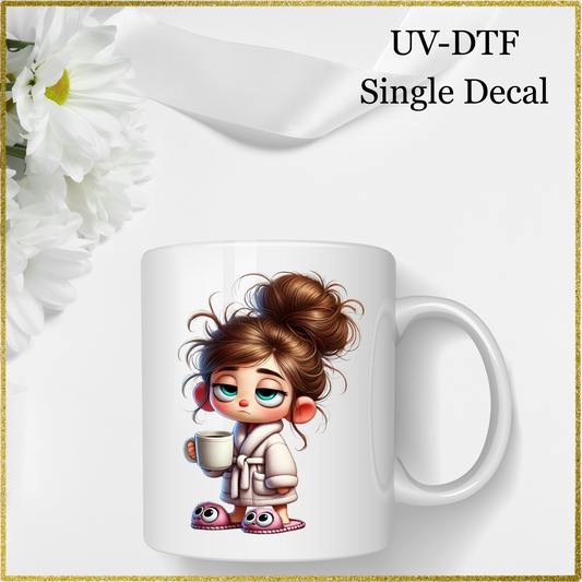 UV-DTF Single Decal - Sleepy Girl