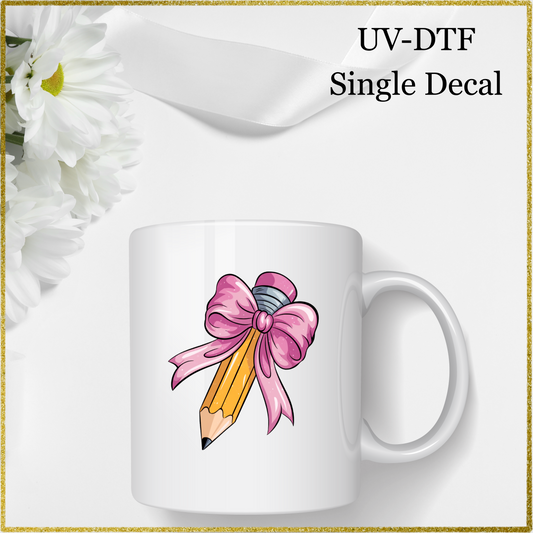 UV-DTF Single Decal - Pink Pencil