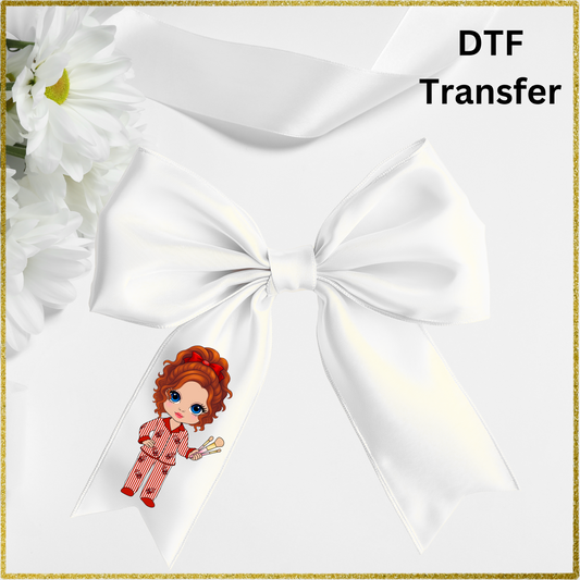 DTF for 4inch bows (Pack of 10) - Dolly Red Hair