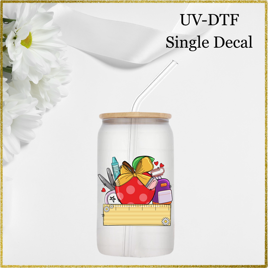 UV-DTF Single Decal - Apple Ruler