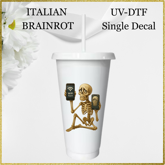 UV-DTF Single Decal - Skeleton / Wifi