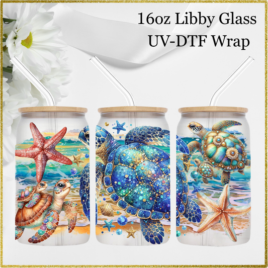 16oz UV-DTF Wrap - Turtle