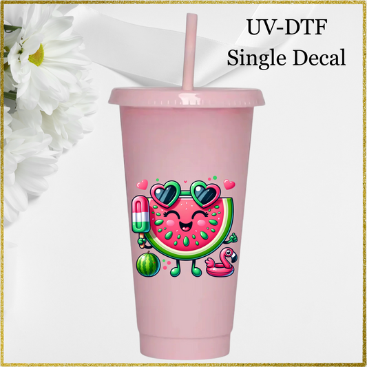 UV-DTF Single Decal - Cute Watermelon