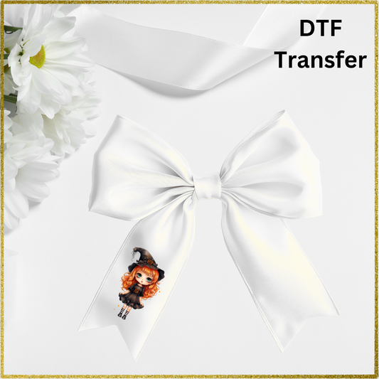 DTF for 4inch bows (Pack of 10) - Witch Design 2